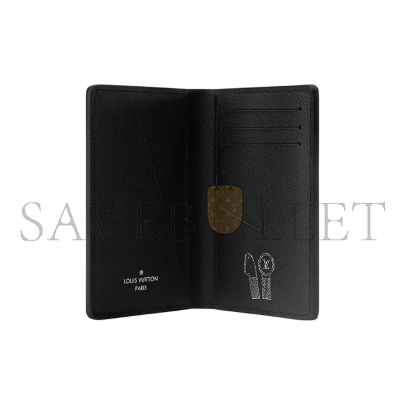 LOUIS VUITTON MURAKAMI MONOGRAM GRADIENT PRINT ALL OVER CARD HOLDER BLACK M14134 (11*7.5*1cm)